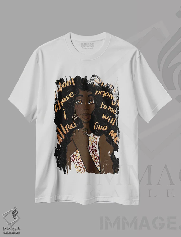 تیشرت سفید طرح دار من جذب می کنم، هنر آمریکایی آفریقایی تبار اثر بری پیپنز | immage.ir