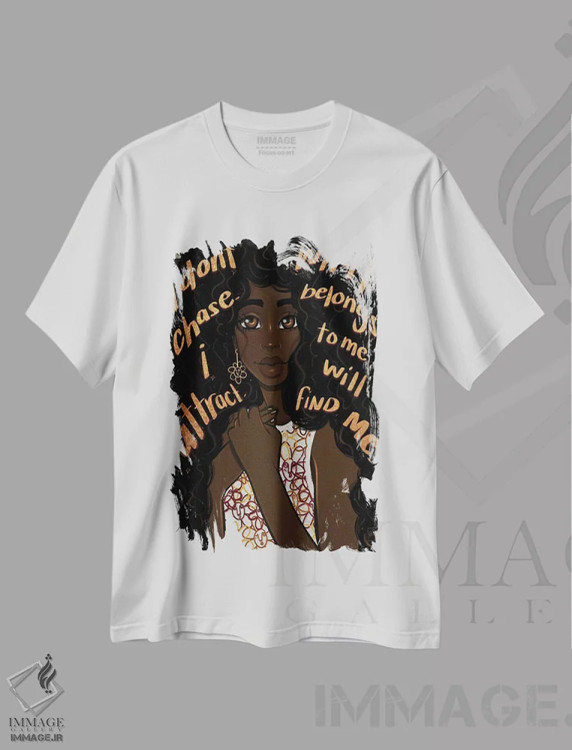 تیشرت سفید طرح دار من جذب می کنم، هنر آمریکایی آفریقایی تبار اثر بری پیپنز | immage.ir