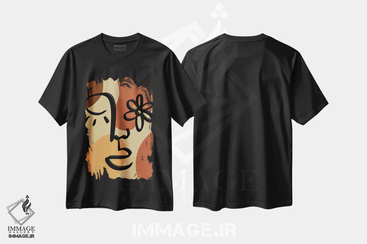 تیشرت مشکی طرح دار شکوفه دادن، هنر آمریکایی آفریقایی تبار اثر بری پیپنز | immage.ir