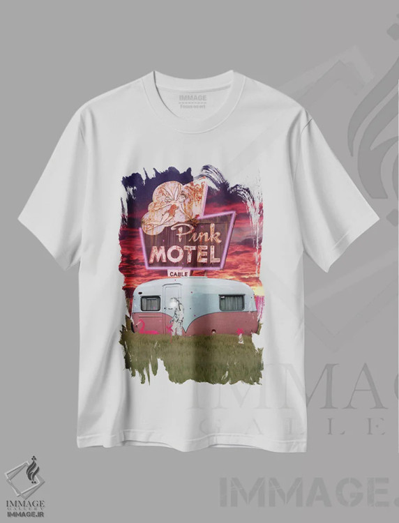 تیشرت سفید طرح دار ۵۰ سایه صورتی، هنر دیجیتال اثر جیسون بروک | immage.ir