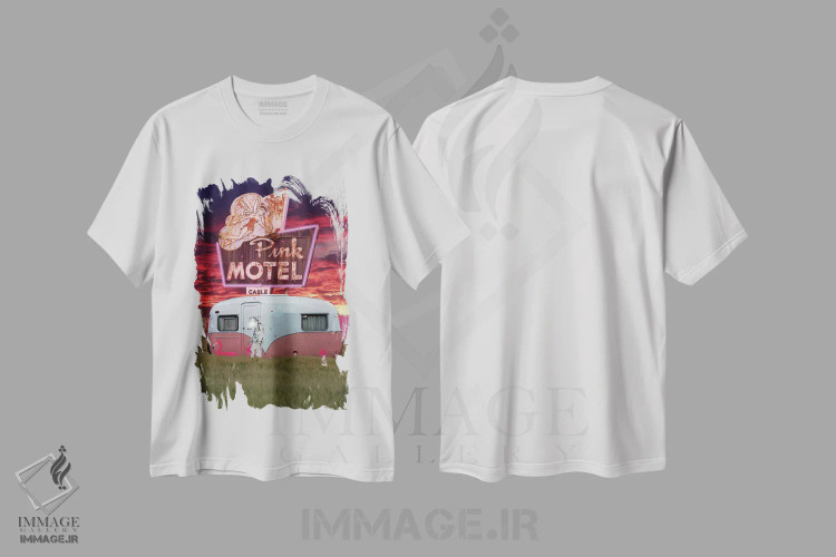 تیشرت سفید طرح دار ۵۰ سایه صورتی، هنر دیجیتال اثر جیسون بروک | immage.ir