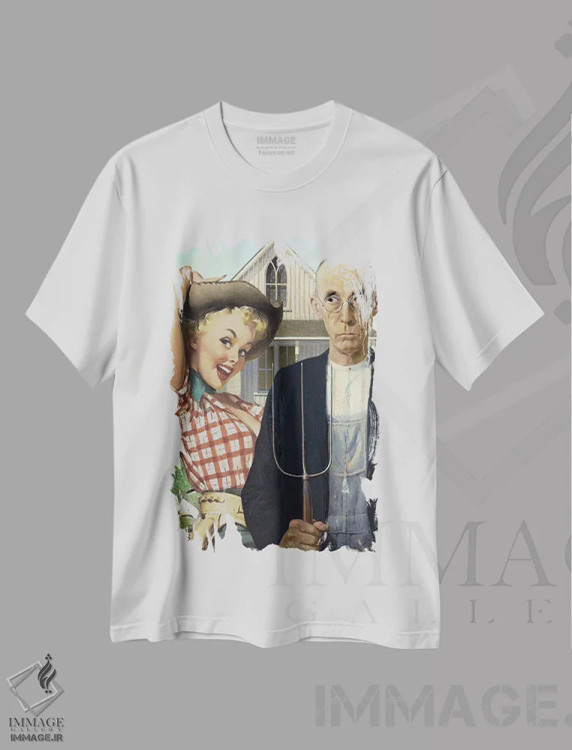 تیشرت سفید طرح دار دختر گات، هنر دیجیتال اثر جیسون بروک | immage.ir