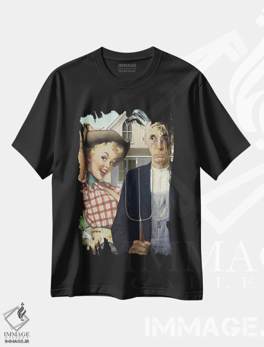 تیشرت مشکی طرح دار دختر گات، هنر دیجیتال اثر جیسون بروک | فروشگاه ایماژ