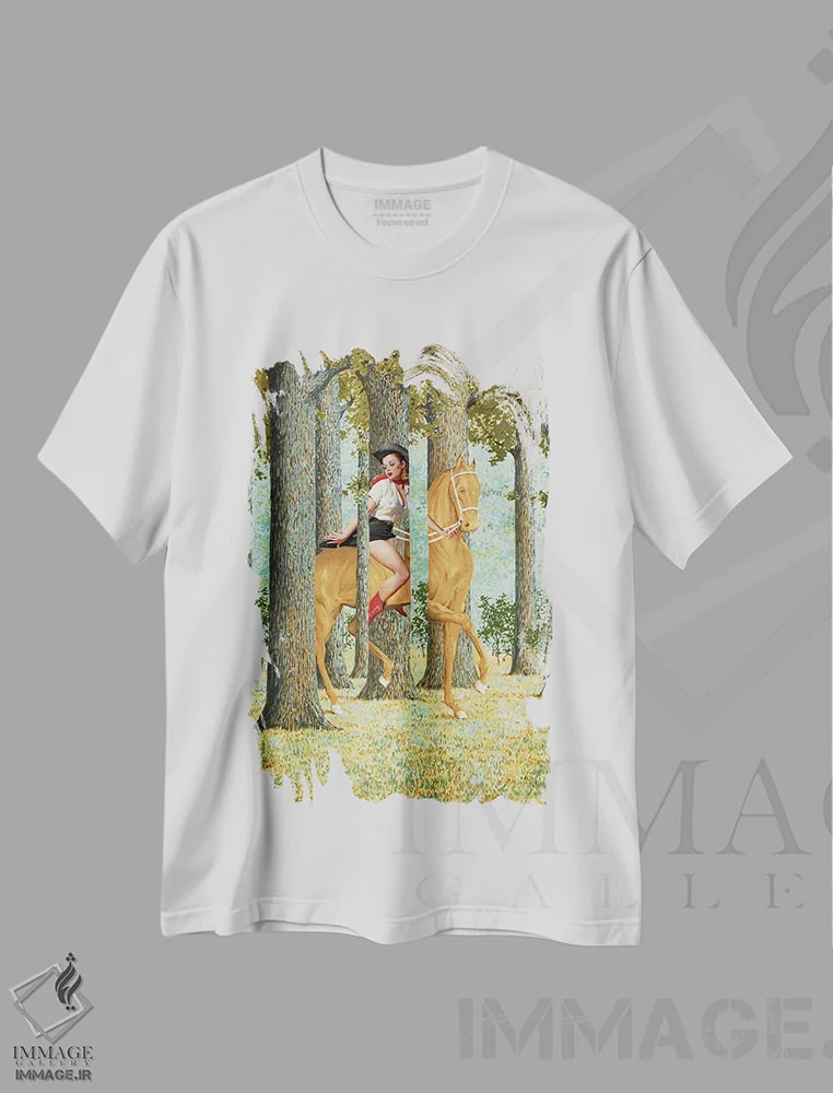 تیشرت سفید طرح دار شکستن بکر بودن، هنر دیجیتال اثر جیسون بروک | immage.ir