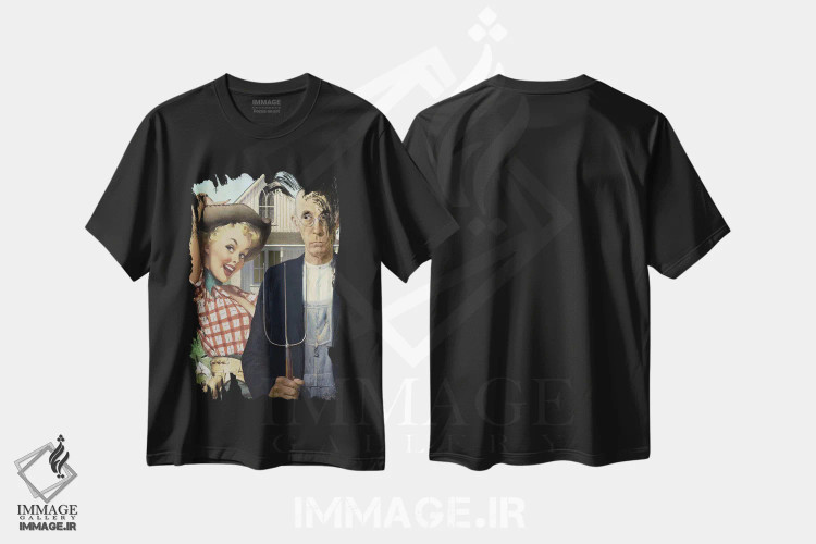 تیشرت مشکی طرح دار دختر گات، هنر دیجیتال اثر جیسون بروک | فروشگاه ایماژ