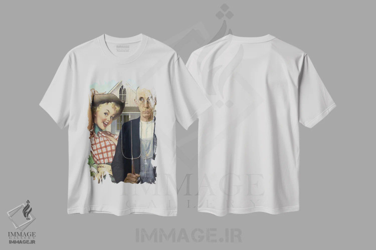 تیشرت سفید طرح دار دختر گات، هنر دیجیتال اثر جیسون بروک | immage.ir