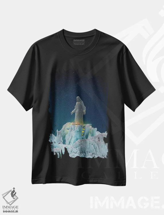 تیشرت مشکی طرح دار آب مقدس، هنر فاخر معاصر اثر جیسون بروک | immage.ir