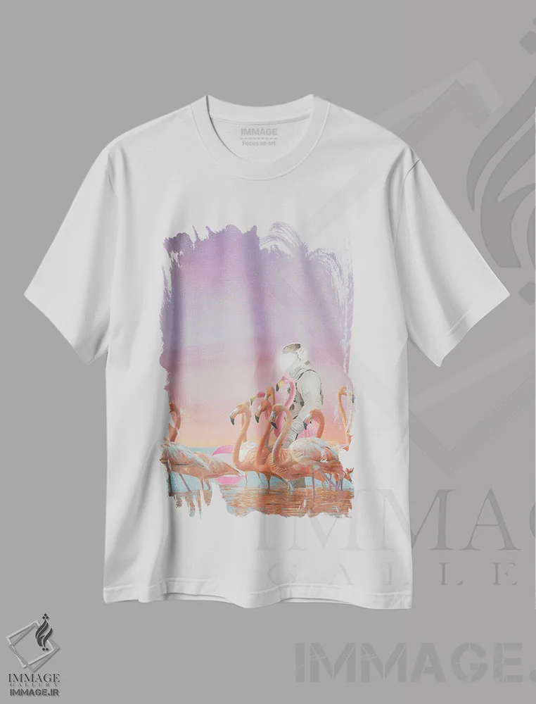 تیشرت سفید طرح دار طعمه فریبنده، هنر فاخر معاصر اثر جیسون بروک | immage.ir