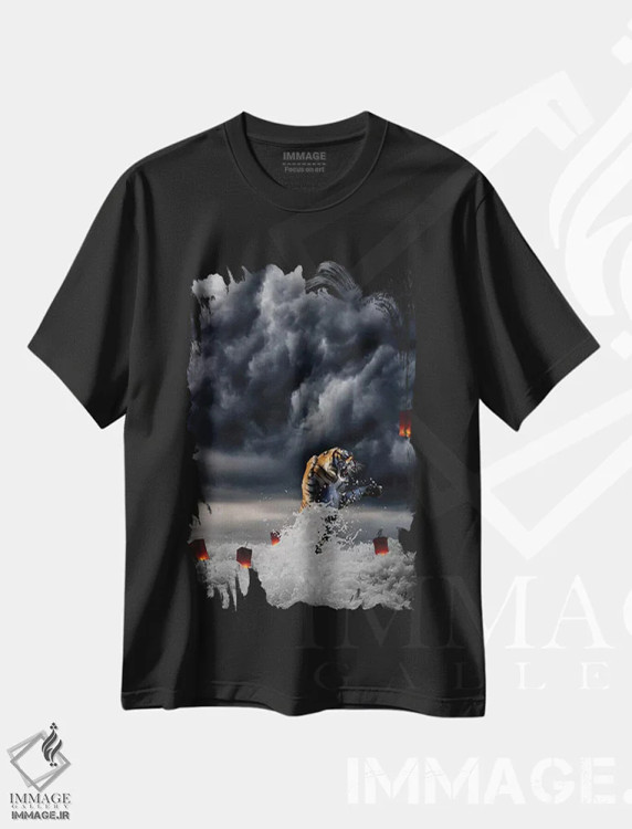 تیشرت مشکی طرح دار آنکه گریخت، هنر دیجیتال اثر جیسون بروک | immage.ir