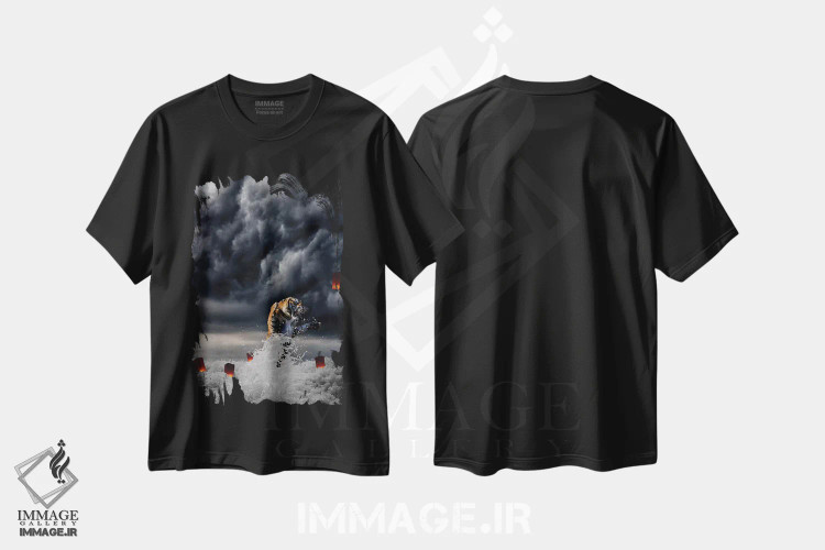 تیشرت مشکی طرح دار آنکه گریخت، هنر دیجیتال اثر جیسون بروک | immage.ir