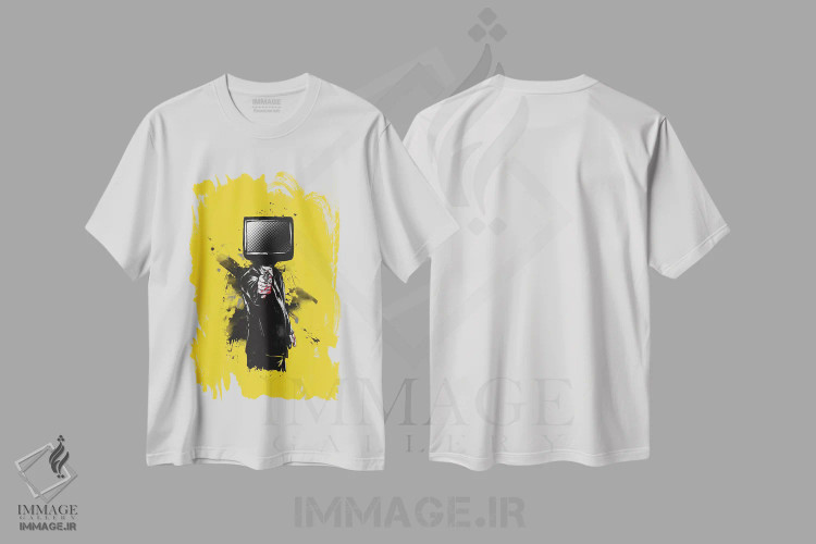 تیشرت سفید طرح دار خطای سیستم، هنر دیجیتال اثر بالازس شولتی | immage.ir