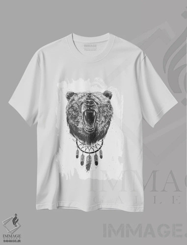 تیشرت سفید طرح دار خرس را بیدار نکن، دکوراسیون جایگزین اثر بالازس شولتی | فروشگاه ایماژ
