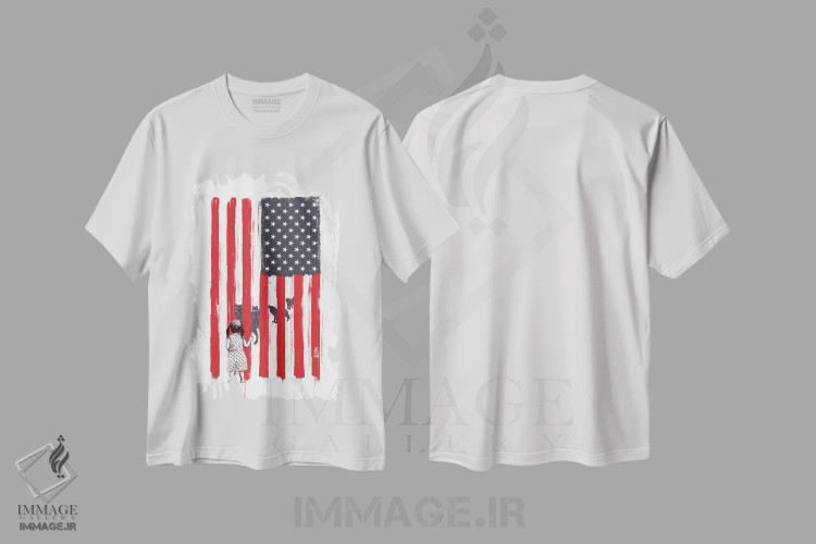 تیشرت سفید طرح دار دخترکوچولو و گرگ ها، هنر دیجیتال اثر بالازس شولتی | فروشگاه ایماژ