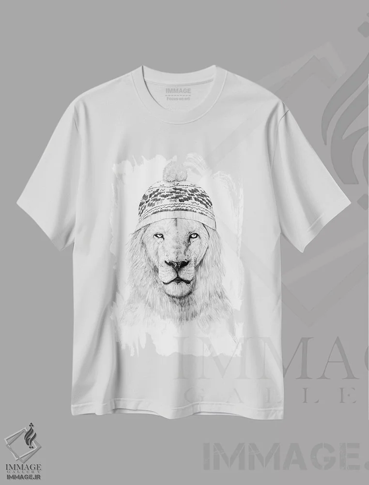 تیشرت سفید طرح دار زمستان در راه است ۲، هنر تزئینی سیاه و سفید اثر بالازس شولتی | فروشگاه ایماژ