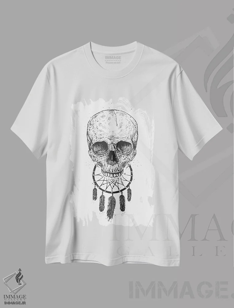تیشرت سفید طرح دار برای همیشه رؤیا ببین، هنر دیجیتال اثر بالازس شولتی | فروشگاه ایماژ