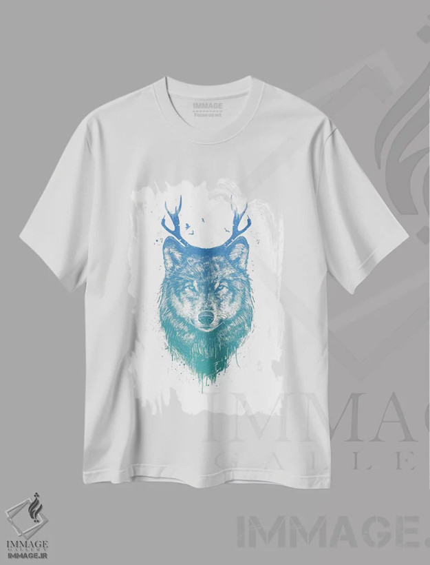 تیشرت سفید طرح دار من گوزن تو هستم، تزئینی اثر بالازس شولتی | فروشگاه ایماژ