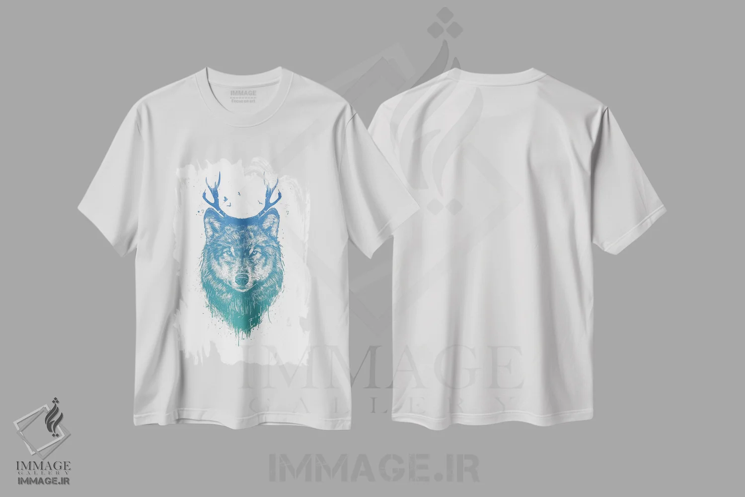 تیشرت سفید طرح دار من گوزن تو هستم، تزئینی اثر بالازس شولتی | فروشگاه ایماژ