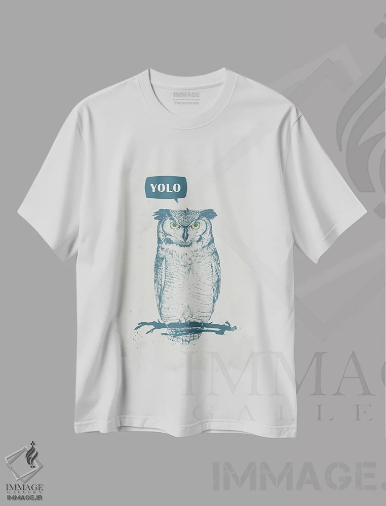 تیشرت سفید طرح دار تو فقط یکبار زندگی می کنی، دکور معاصر اثر بالازس شولتی | immage.ir