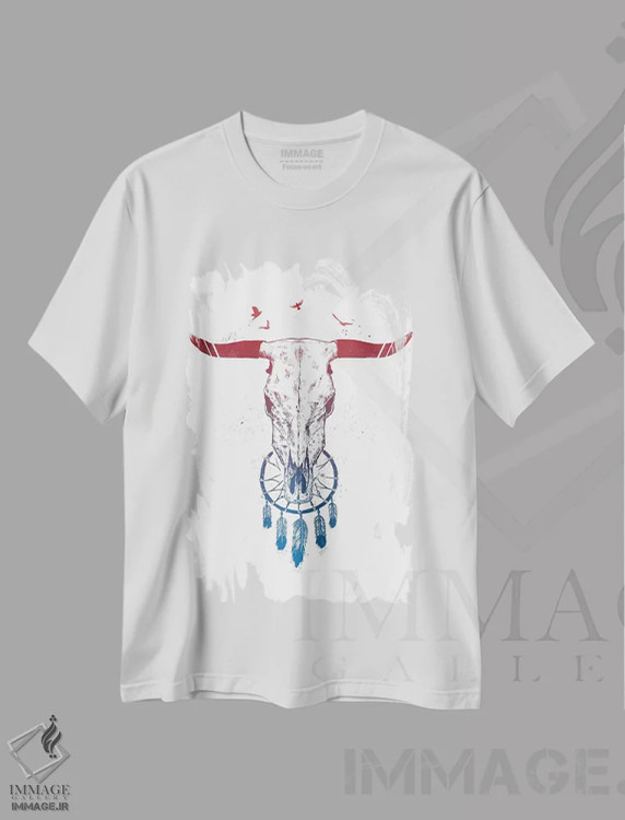 تیشرت سفید طرح دار خواب زیبا به رنگی، تزئینی اثر بالازس شولتی | immage.ir