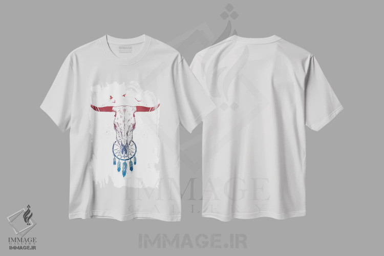 تیشرت سفید طرح دار خواب زیبا به رنگی، تزئینی اثر بالازس شولتی | immage.ir