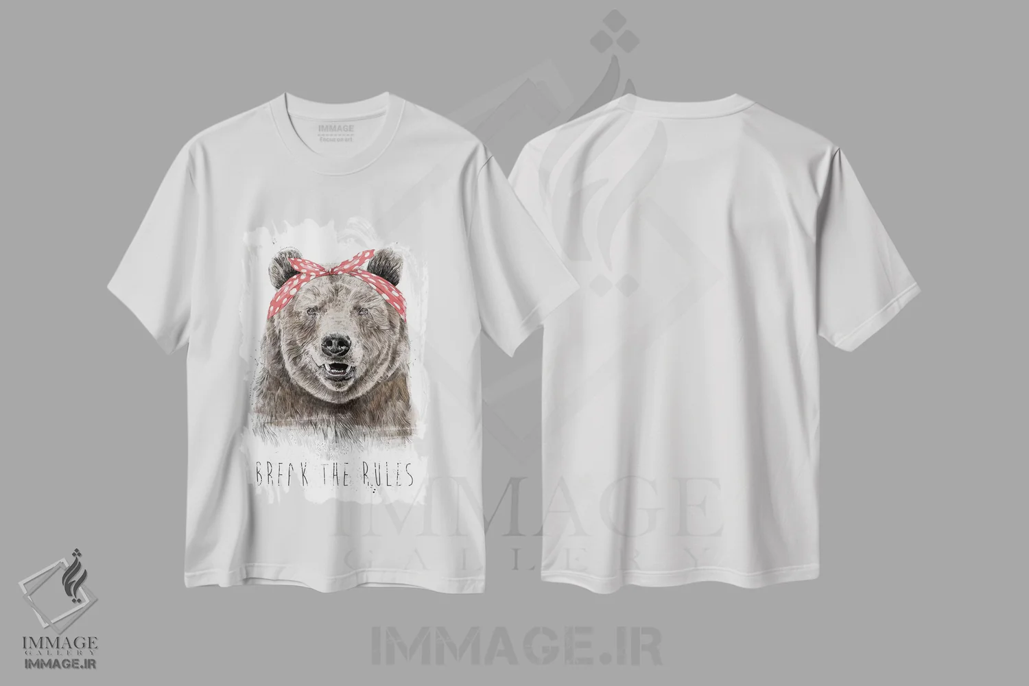 تیشرت سفید طرح دار قانون شکنی کن، تزئینی اثر بالازس شولتی | immage.ir