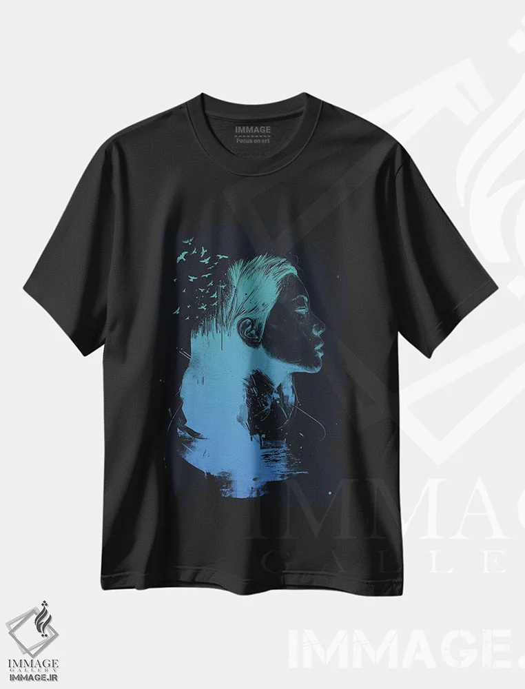 تیشرت مشکی طرح دار ذهنت را باز کن، دکوراسیون جایگزین اثر بالازس شولتی | immage.ir