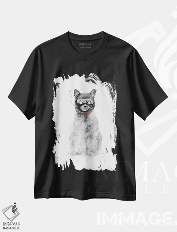 تیشرت مشکی طرح دار به من اعتماد کن، هنر دیجیتال اثر بالازس شولتی | فروشگاه ایماژ