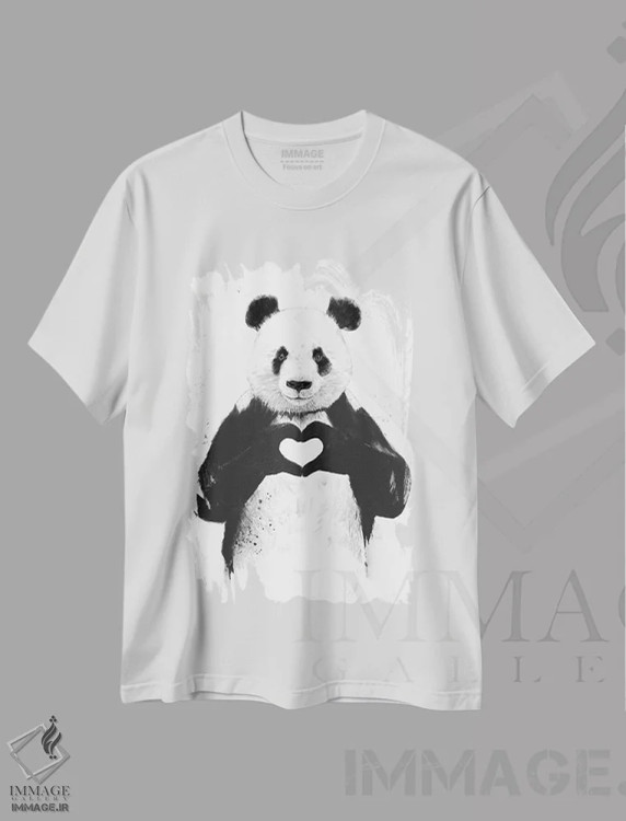 تیشرت سفید طرح دار تنها چیزی که نیاز داری عشق است، هنر تزئینی سیاه و سفید اثر بالازس شولتی | immage.ir