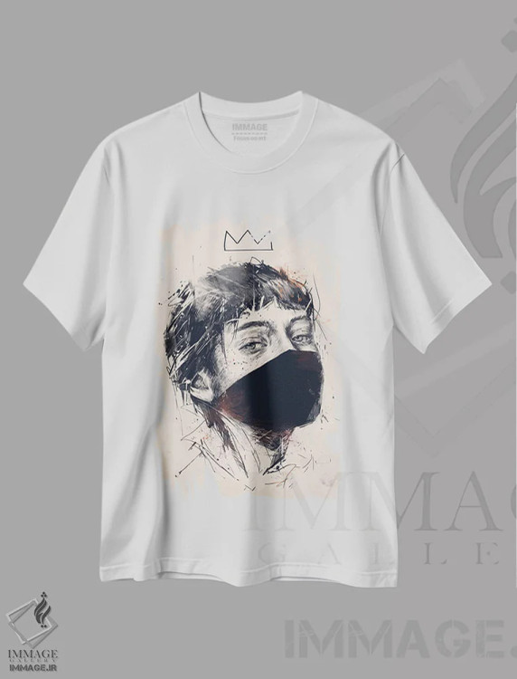 تیشرت سفید طرح دار ملکه کیست؟، هنر دیجیتال اثر بالازس شولتی | immage.ir