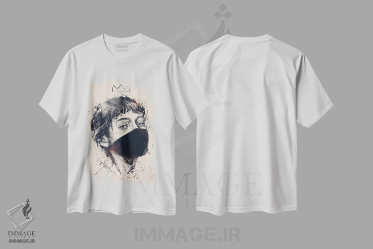 تیشرت سفید طرح دار ملکه کیست؟، هنر دیجیتال اثر بالازس شولتی | immage.ir
