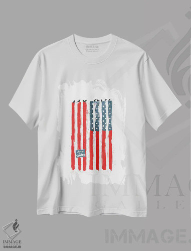 تیشرت سفید طرح دار متأسفیم، تعطیل هستیم، دکور آمریکایی اثر بالازس شولتی | فروشگاه ایماژ