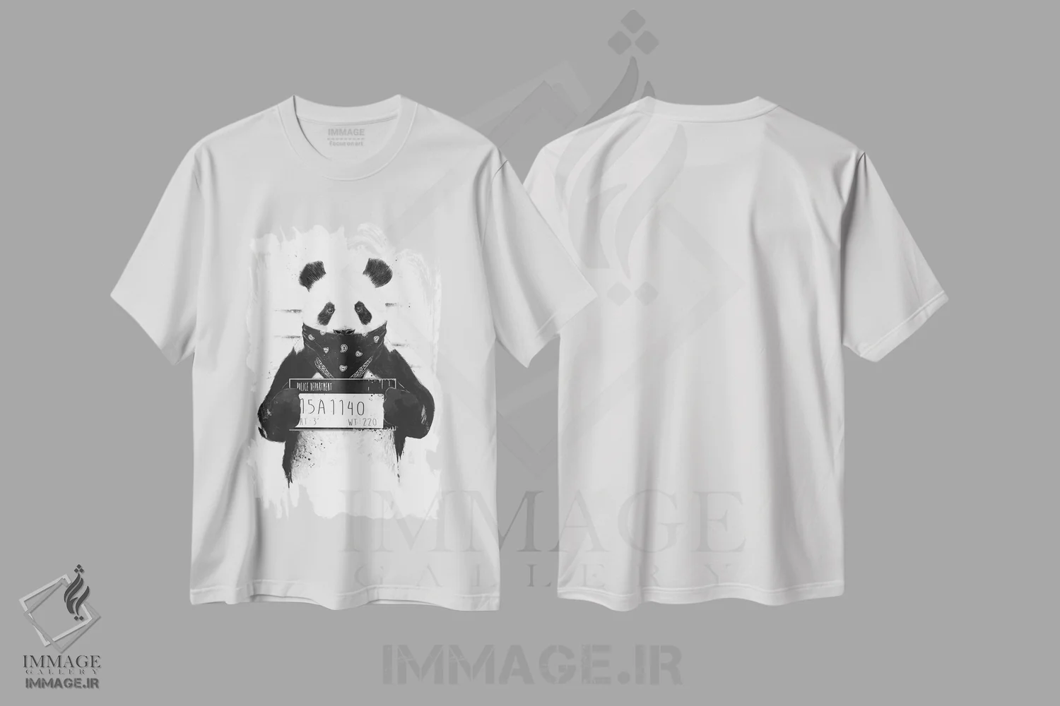 تیشرت سفید طرح دار پاندای بد، دکوراسیون جایگزین اثر بالازس شولتی | immage.ir