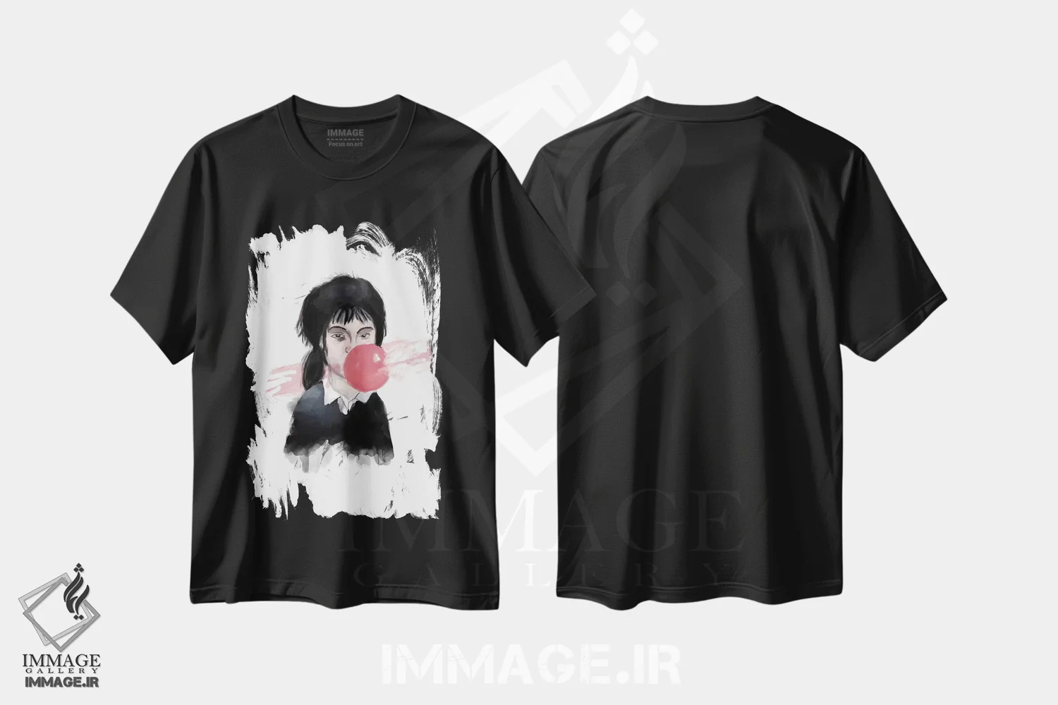 تیشرت مشکی طرح دار بادکنک، هنر دیجیتال اثر بالازس شولتی | immage.ir