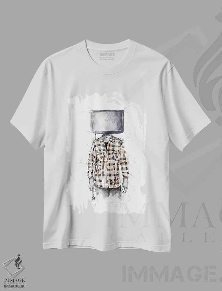 تیشرت سفید طرح دار بدون اتصال ۲٫۰، هنر دیجیتال اثر بالازس شولتی | immage.ir