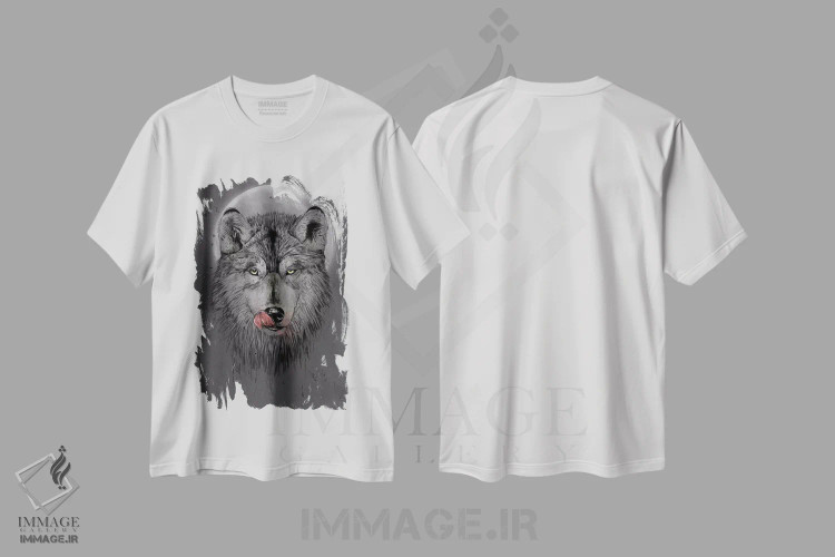 تیشرت سفید طرح دار زمان شام، هنر تزئینی سیاه و سفید اثر بالازس شولتی | فروشگاه ایماژ