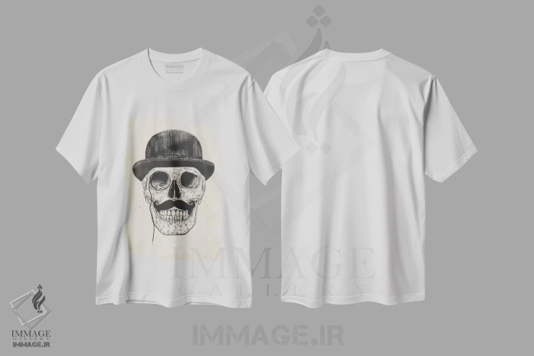 تیشرت سفید طرح دار آقایان هرگز نمی میرند، هنر دیجیتال اثر بالازس شولتی | immage.ir
