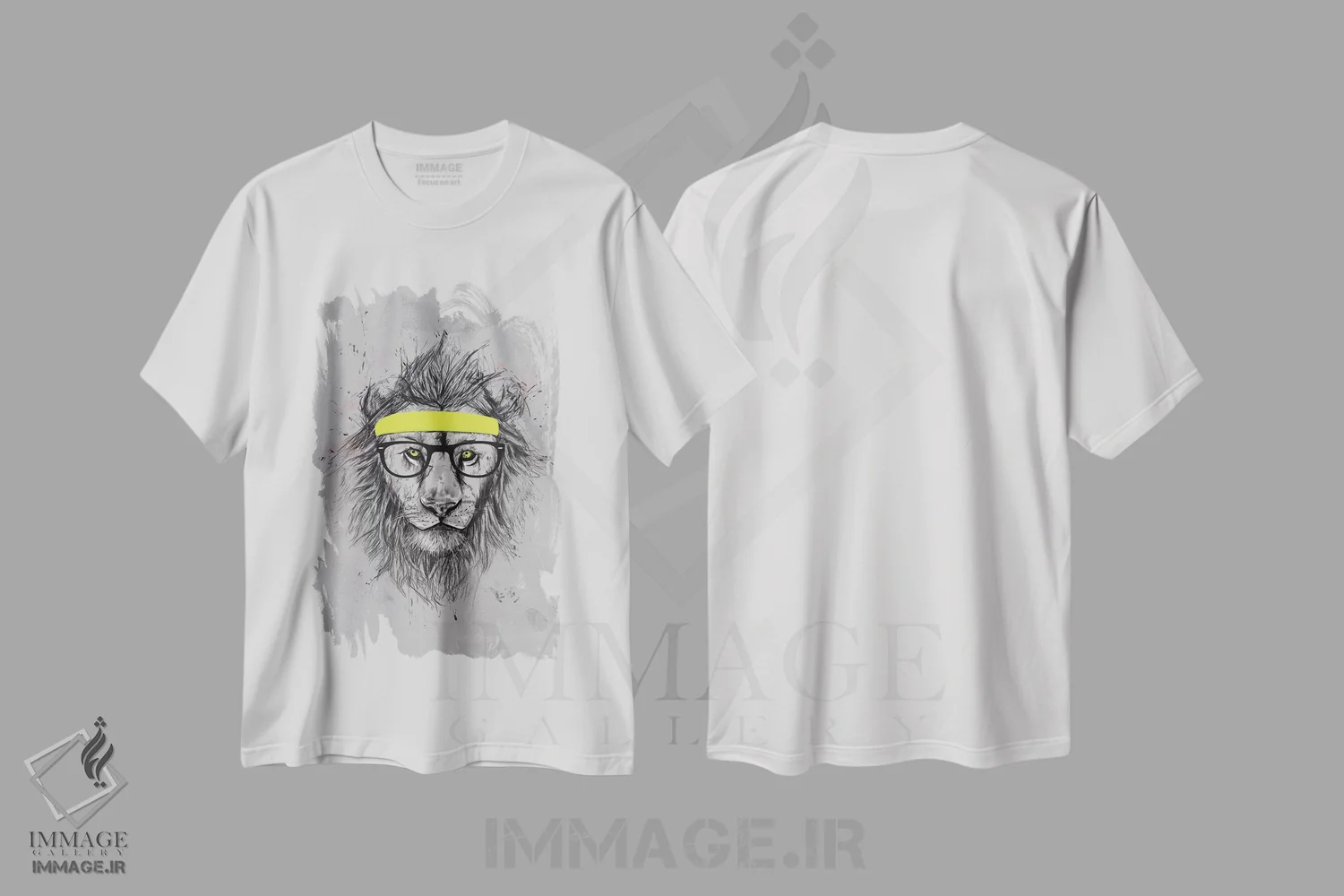 تیشرت سفید طرح دار شیر هیپستر، دکور معاصر اثر بالازس شولتی | فروشگاه ایماژ