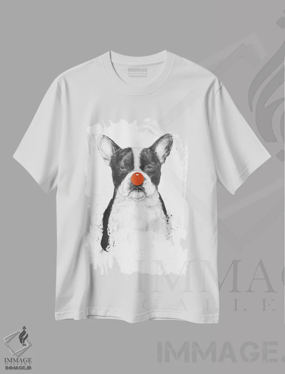 تیشرت سفید طرح دار من دلقک تو نیستم، هنر دیجیتال اثر بالازس شولتی | immage.ir