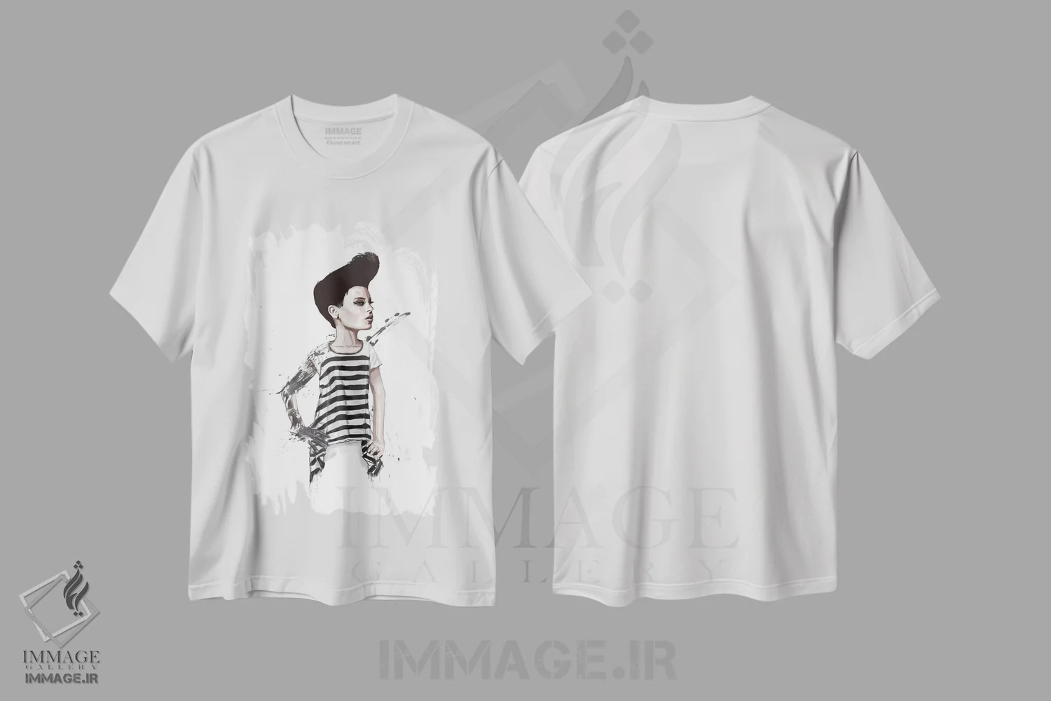 تیشرت سفید طرح دار بی عنوان دو، هنر دیجیتال اثر بالازس شولتی | immage.ir