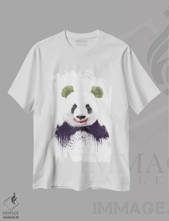 تیشرت سفید طرح دار چهرهٔ جوکر، دکوراسیون جایگزین اثر بالازس شولتی | فروشگاه ایماژ