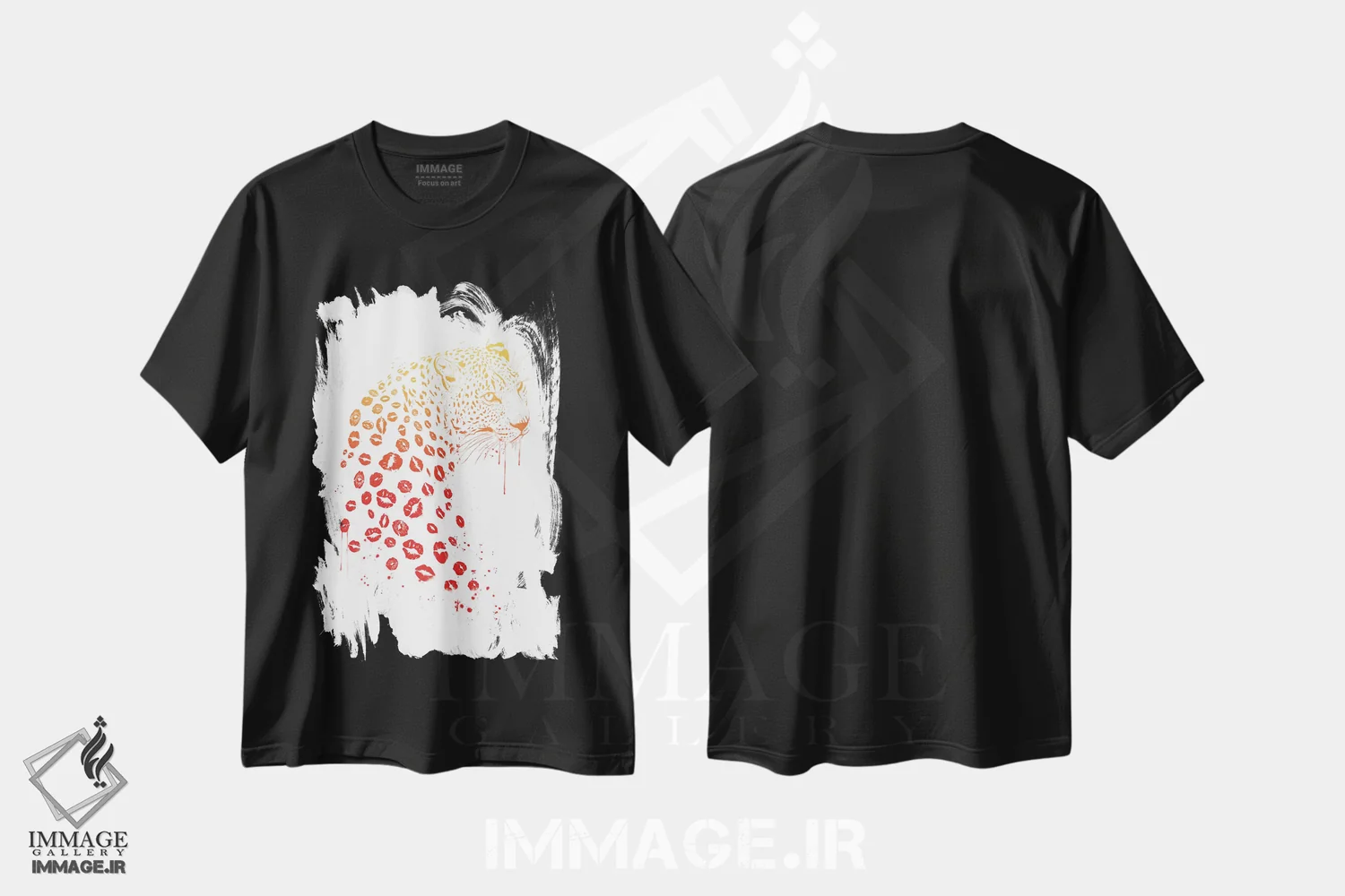 تیشرت مشکی طرح دار مرا ببوس، دکور معاصر اثر بالازس شولتی | فروشگاه ایماژ