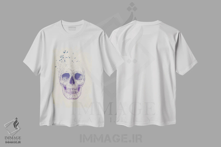 تیشرت سفید طرح دار بگذار پرواز کنند، هنر دیجیتال اثر بالازس شولتی | فروشگاه ایماژ