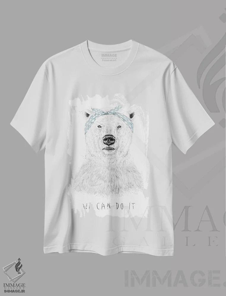 تیشرت سفید طرح دار ما می توانیم انجامش دهیم، هنر دیجیتال اثر بالازس شولتی | immage.ir
