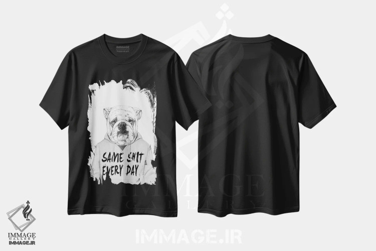 تیشرت مشکی طرح دار همان مزخرف ...، هنر تزئینی سیاه و سفید اثر بالازس شولتی | immage.ir