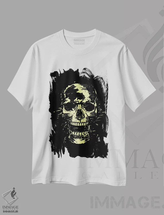 تیشرت سفید طرح دار جیغ، هنر دیجیتال اثر بالازس شولتی | فروشگاه ایماژ