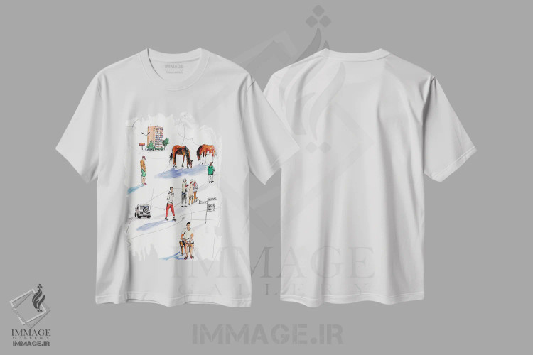 تیشرت سفید طرح دار لحظات درخشان، مدیوم اثر بوگدان شیپتنکو | فروشگاه ایماژ