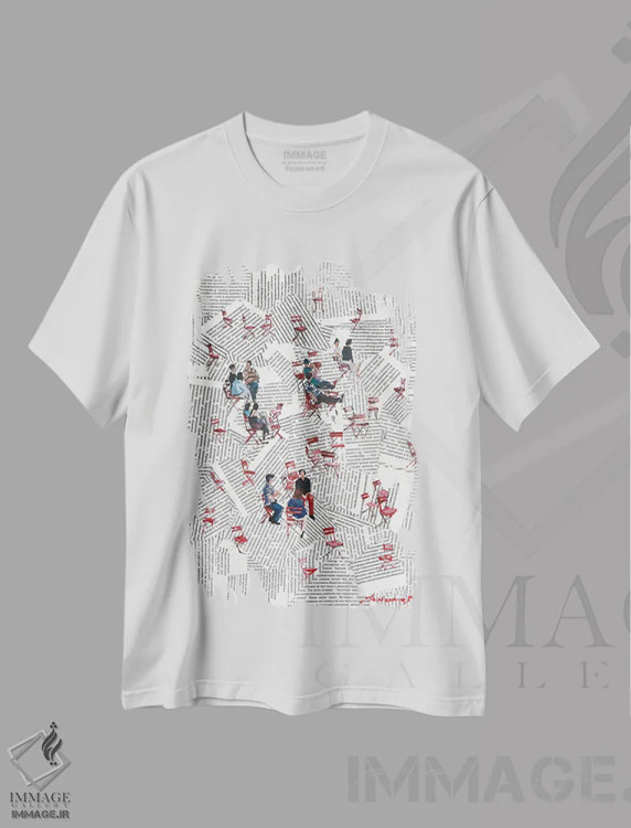 تیشرت سفید طرح دار گرینیچ ویلیج، مدیوم اثر بوگدان شیپتنکو | فروشگاه ایماژ