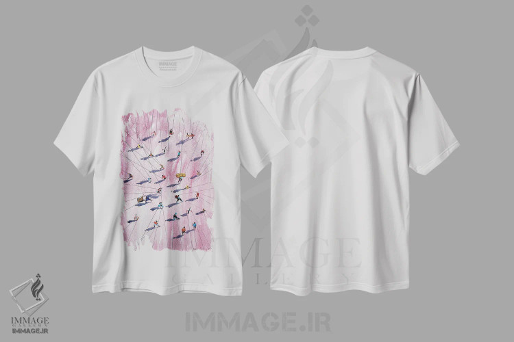 تیشرت سفید طرح دار بازی زندگی، مدیوم اثر بوگدان شیپتنکو | immage.ir