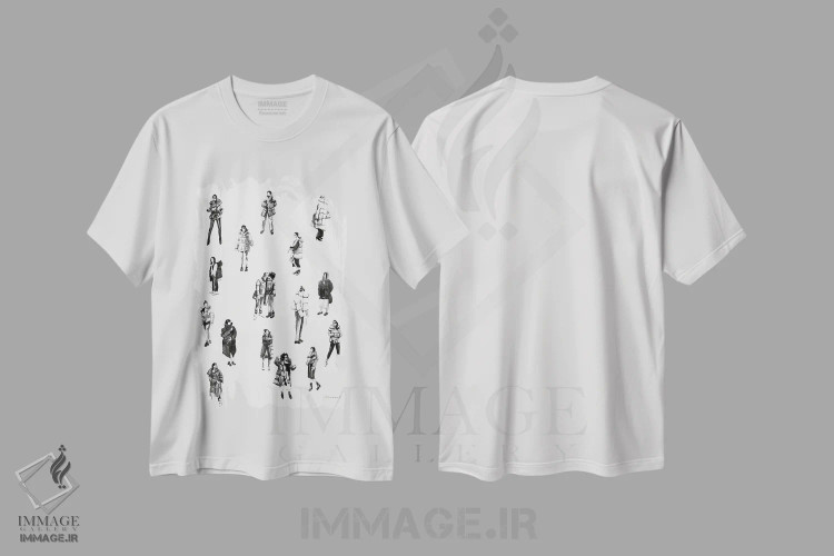 تیشرت سفید طرح دار با سبک، مدیوم اثر بوگدان شیپتنکو | immage.ir