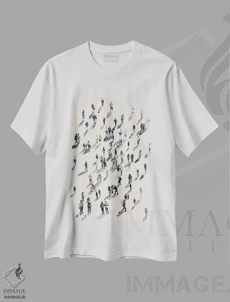 تیشرت سفید طرح دار جامعه، تزئینی اثر بوگدان شیپتنکو | فروشگاه ایماژ